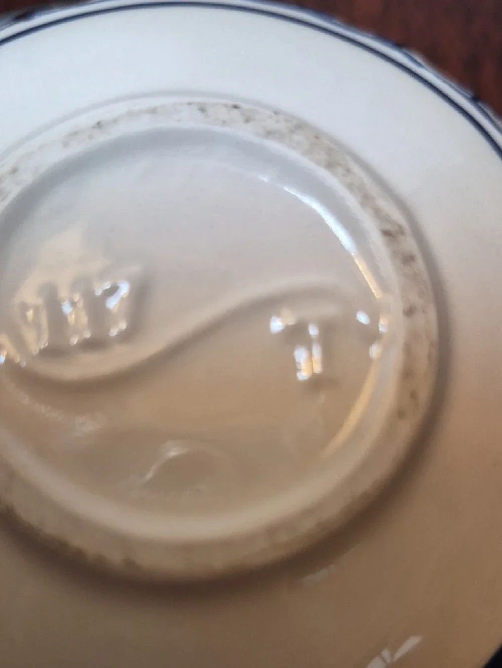 Classic THT DESIGN‎ White and Navy Ceramic Mixing Bowl with Handles